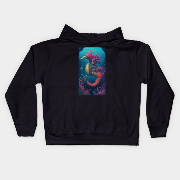 Sea Horse Kids Hoodie by SARKAR3.0